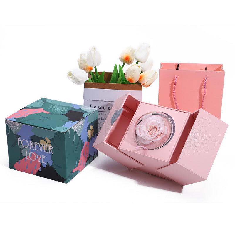 Rose Box Eternal Soap Flower Jewelry Surprise Gift