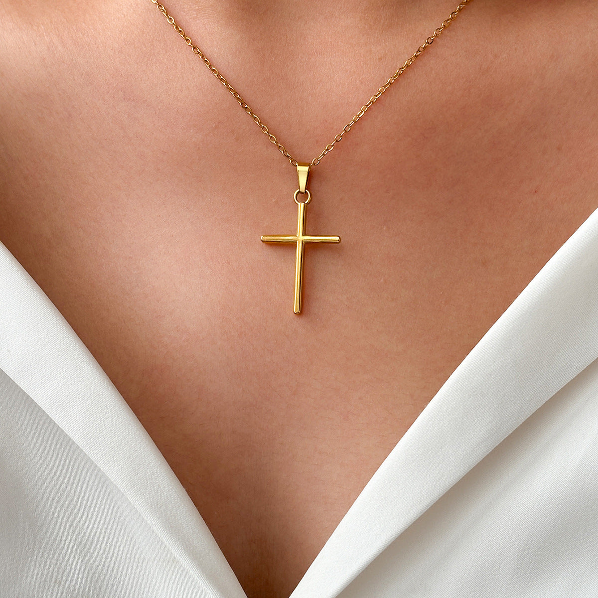 Cross Simple Necklace Niche Retro Ladies