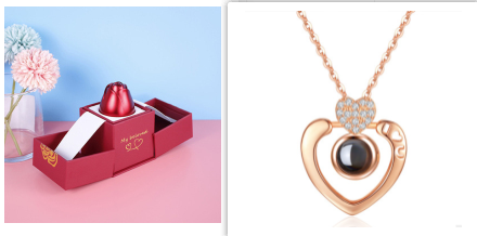 Gifts Metal Rose Jewelry Gift Box