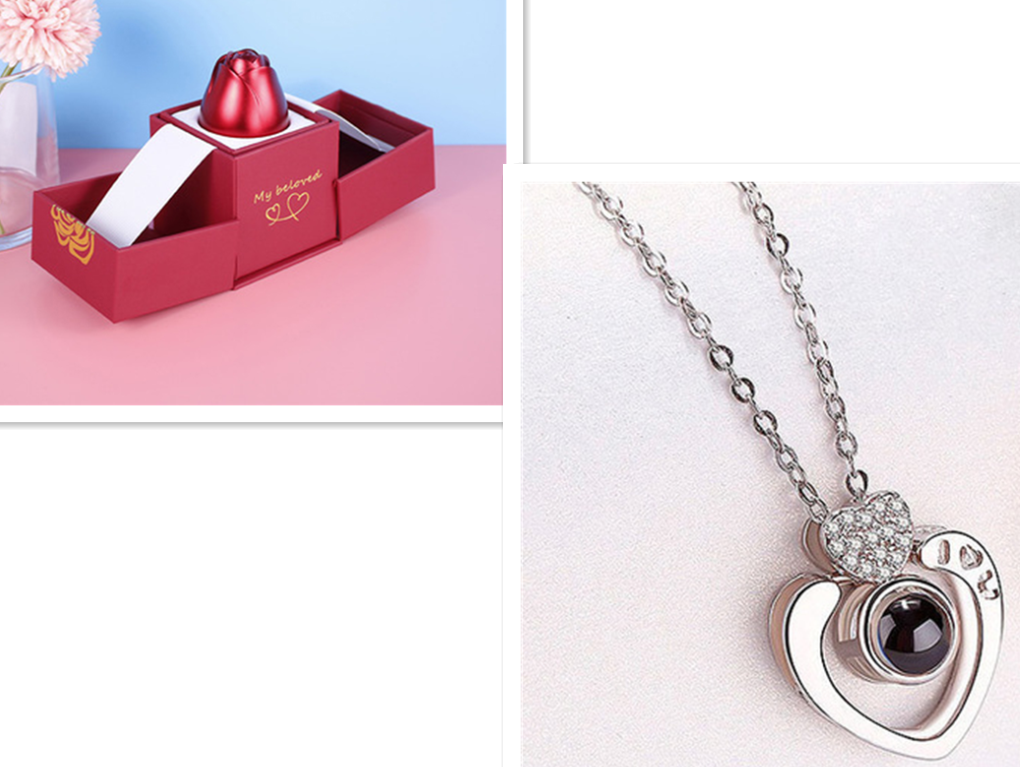 Gifts Metal Rose Jewelry Gift Box