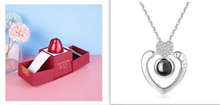 Gifts Metal Rose Jewelry Gift Box