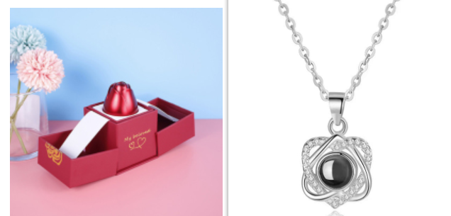 Gifts Metal Rose Jewelry Gift Box