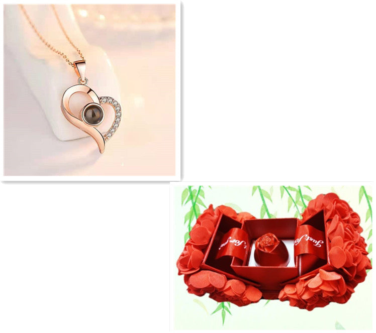 Gifts Metal Rose Jewelry Gift Box