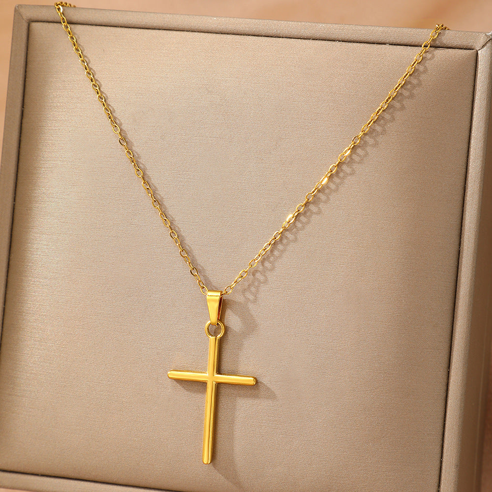 Cross Simple Necklace Niche Retro Ladies