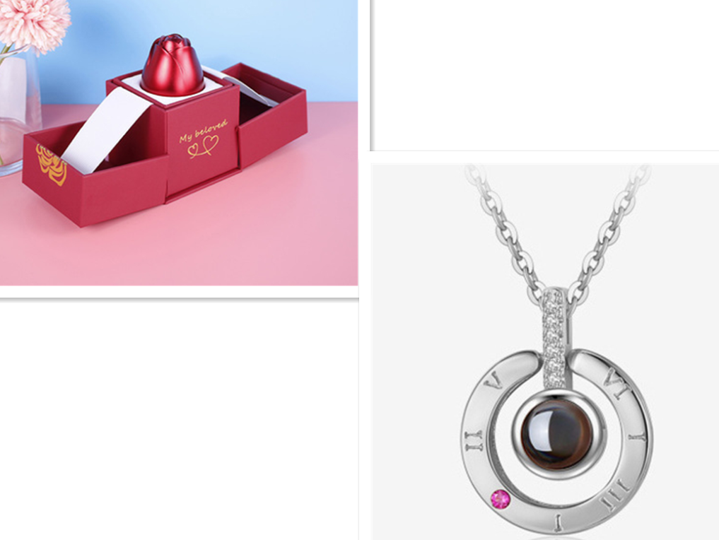 Gifts Metal Rose Jewelry Gift Box