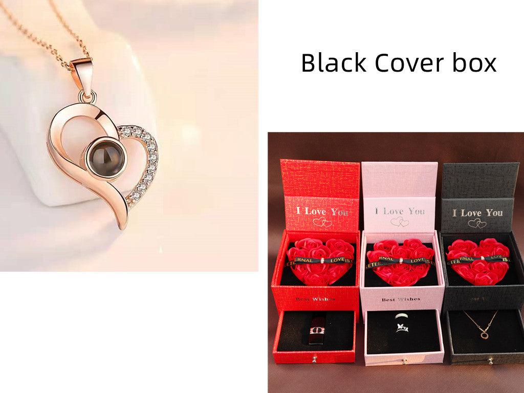 Gifts Metal Rose Jewelry Gift Box