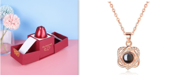 Gifts Metal Rose Jewelry Gift Box