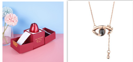Gifts Metal Rose Jewelry Gift Box