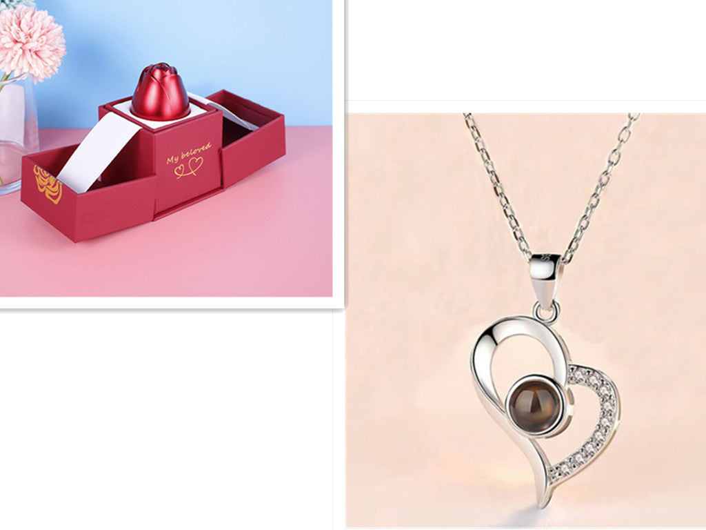 Gifts Metal Rose Jewelry Gift Box
