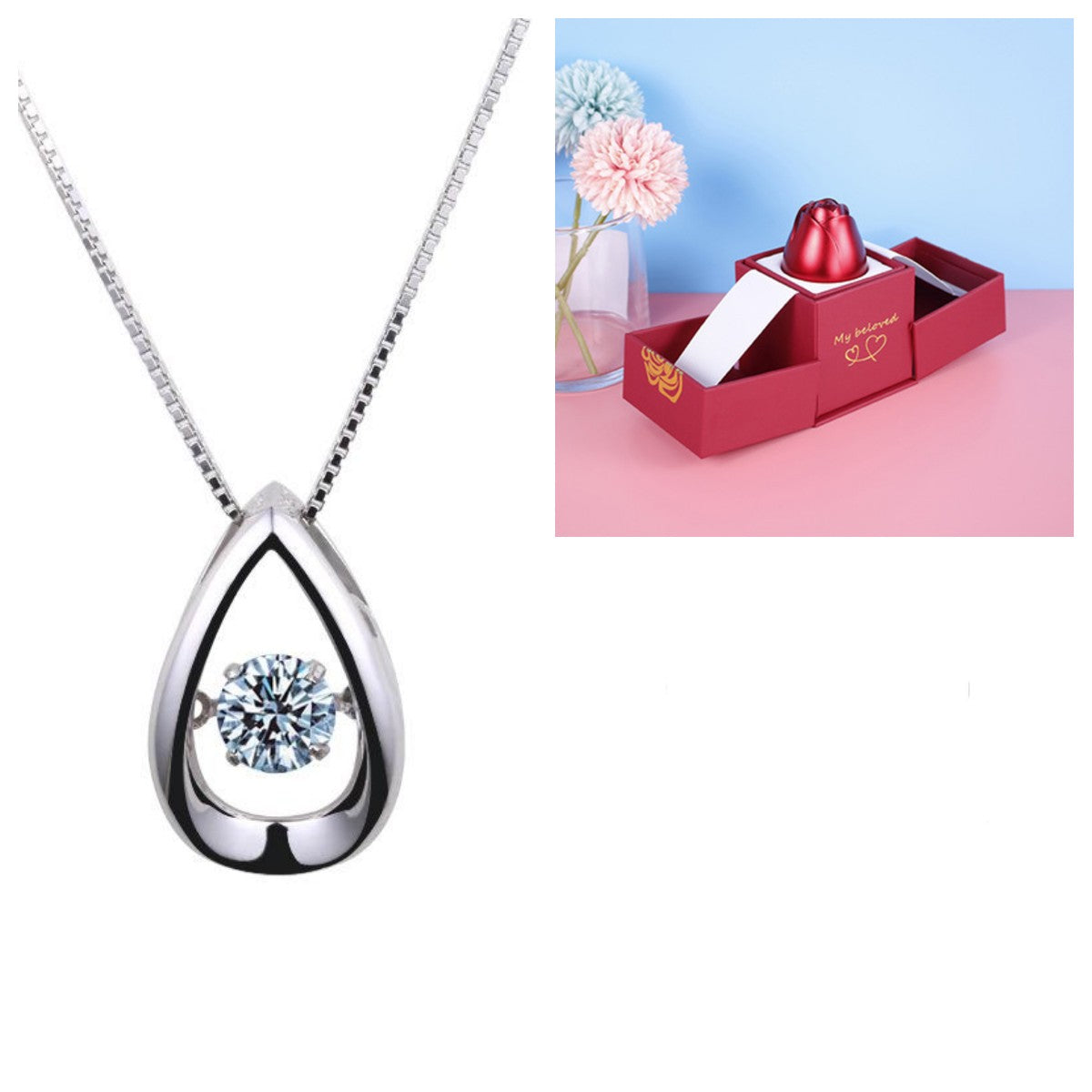 Gifts Metal Rose Jewelry Gift Box