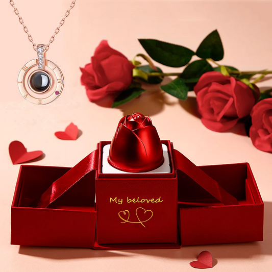 Gifts Metal Rose Jewelry Gift Box