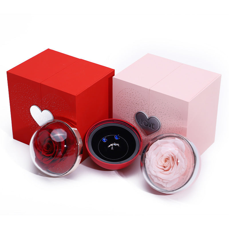 Rose Box Eternal Soap Flower Jewelry Surprise Gift