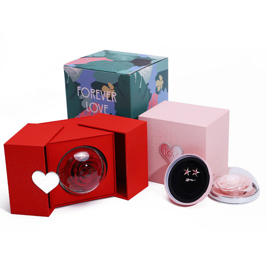 Rose Box Eternal Soap Flower Jewelry Surprise Gift